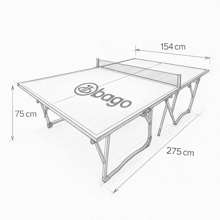 Mesa de Ping Pong Portable para Interior