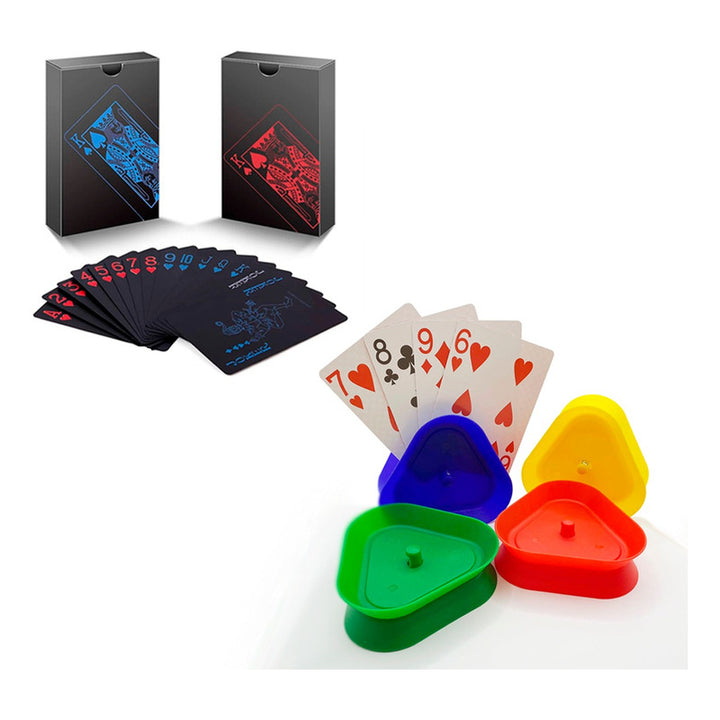 Set de 2 Barajas + 4 Porta Naipes