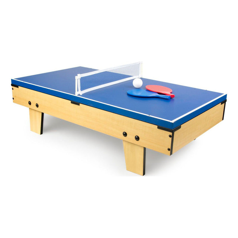 Mesa Multijuegos 4 En 1 Futbolito, Billar, Ping Pong Y Hockey