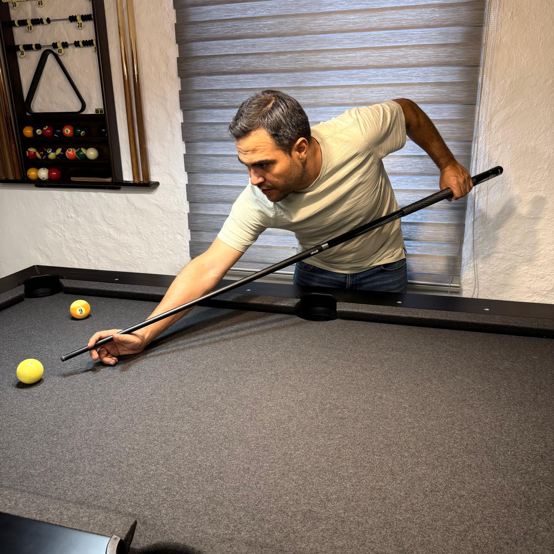 Taco De Billar Desarmable Negro con Plateado+ Guante De Regalo